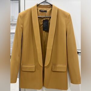 Dazosue women shawl collar blazer open front buttonless flap pocket suit